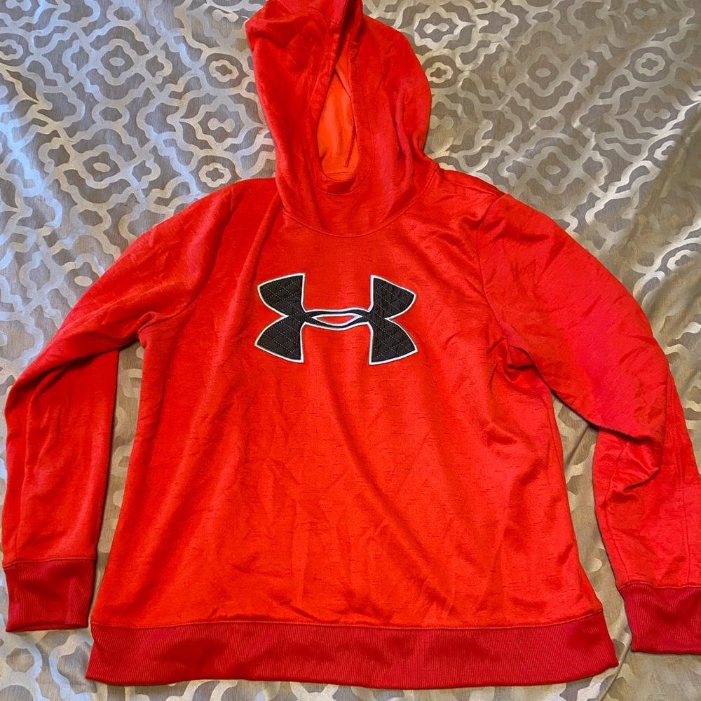 Neon orange Under Armor sweatshirt